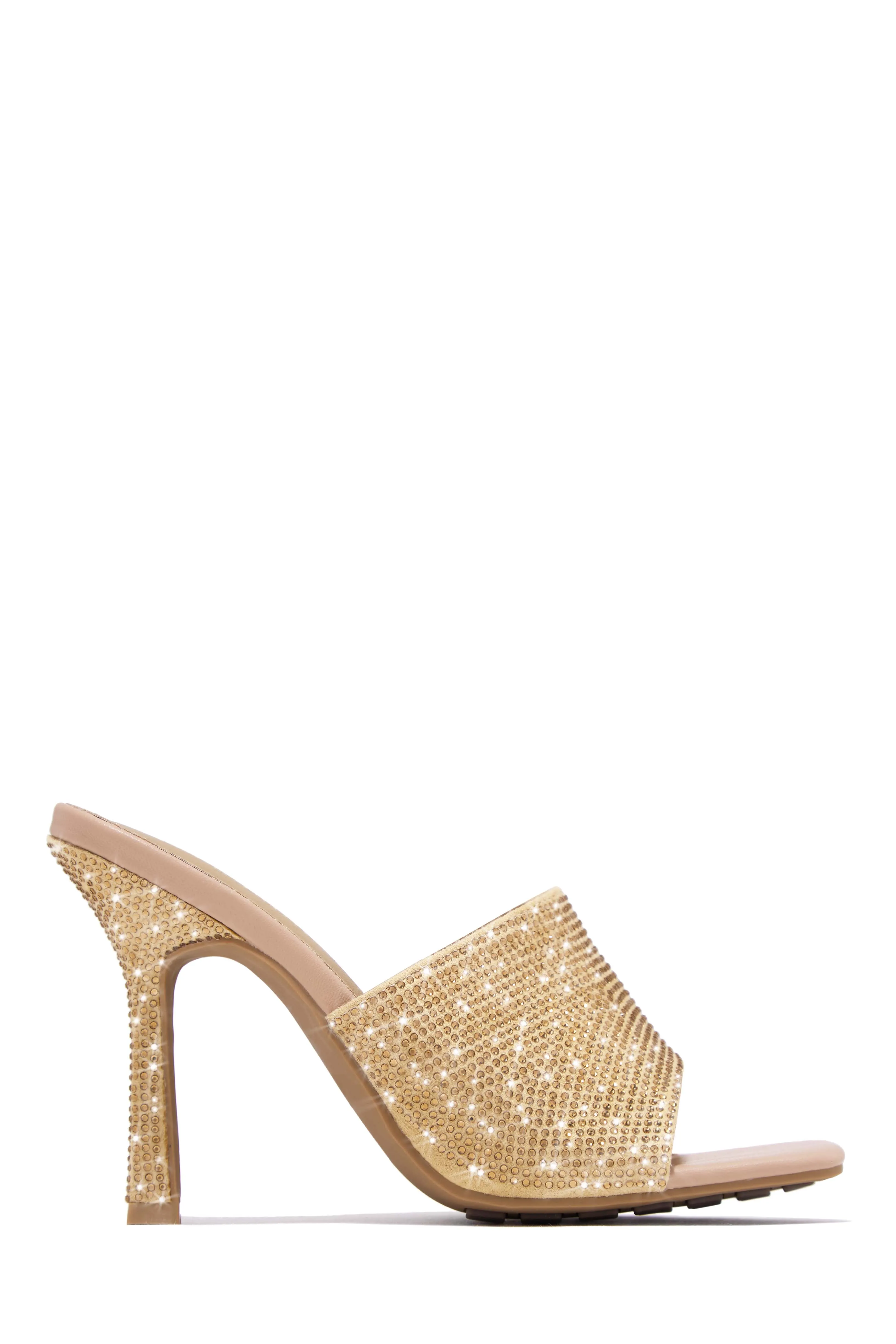 Nikkie Embellished High Heel Mules - Gold sold by Miss Lola product image thumbnail 2