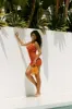 Melania Crochet Mini Dress - Orange sold by Miss Lola