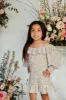 Mini Rosie Long Sleeve Dress - Ivory sold by Miss Lola