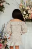 Mini Rosie Long Sleeve Dress - Ivory sold by Miss Lola