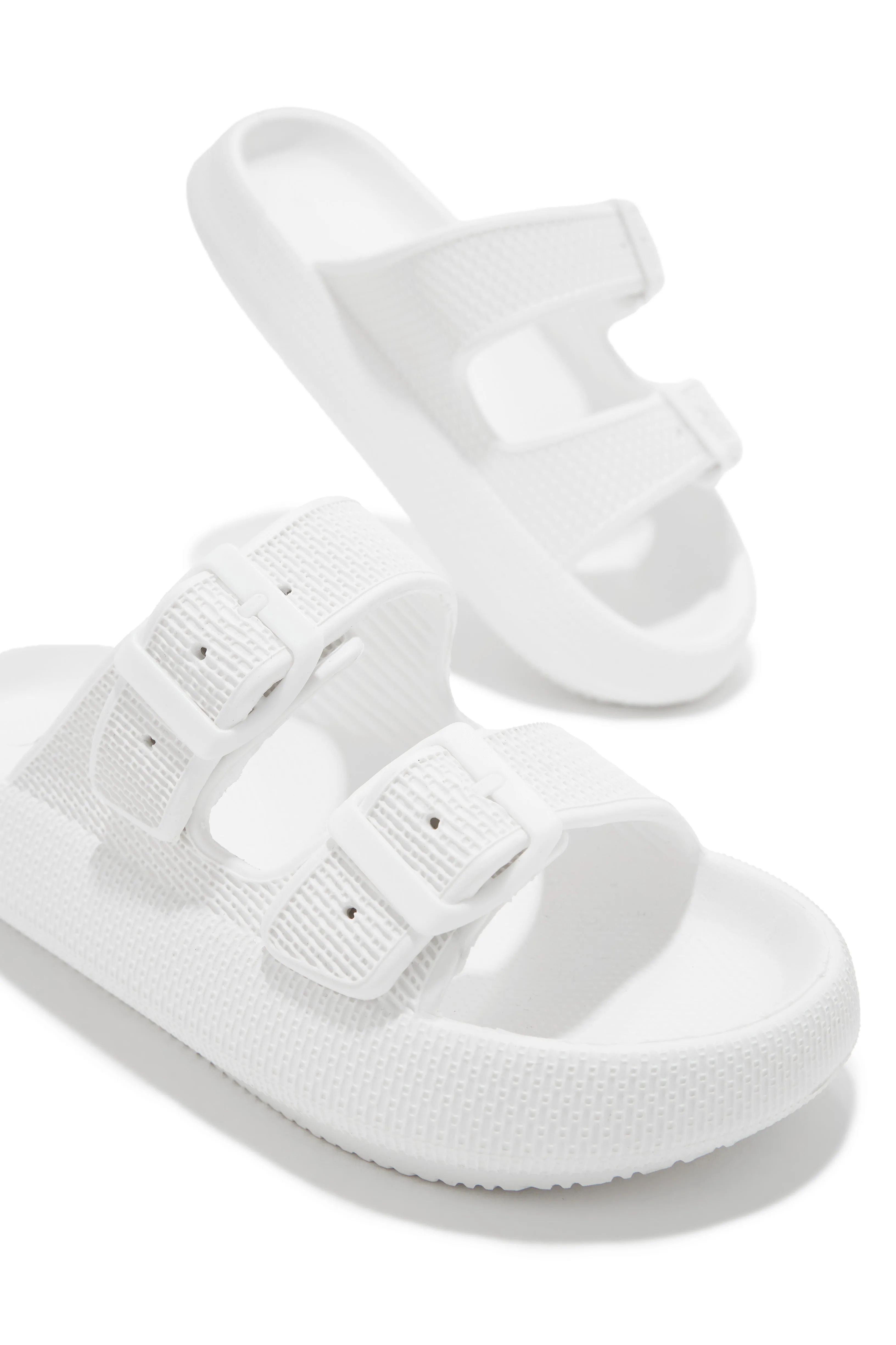 Blue Waters Slip On Sandals - White sold by Miss Lola product image thumbnail 3