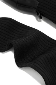 Zoey Over The Knee Platform Boots - Black sold by Miss Lola