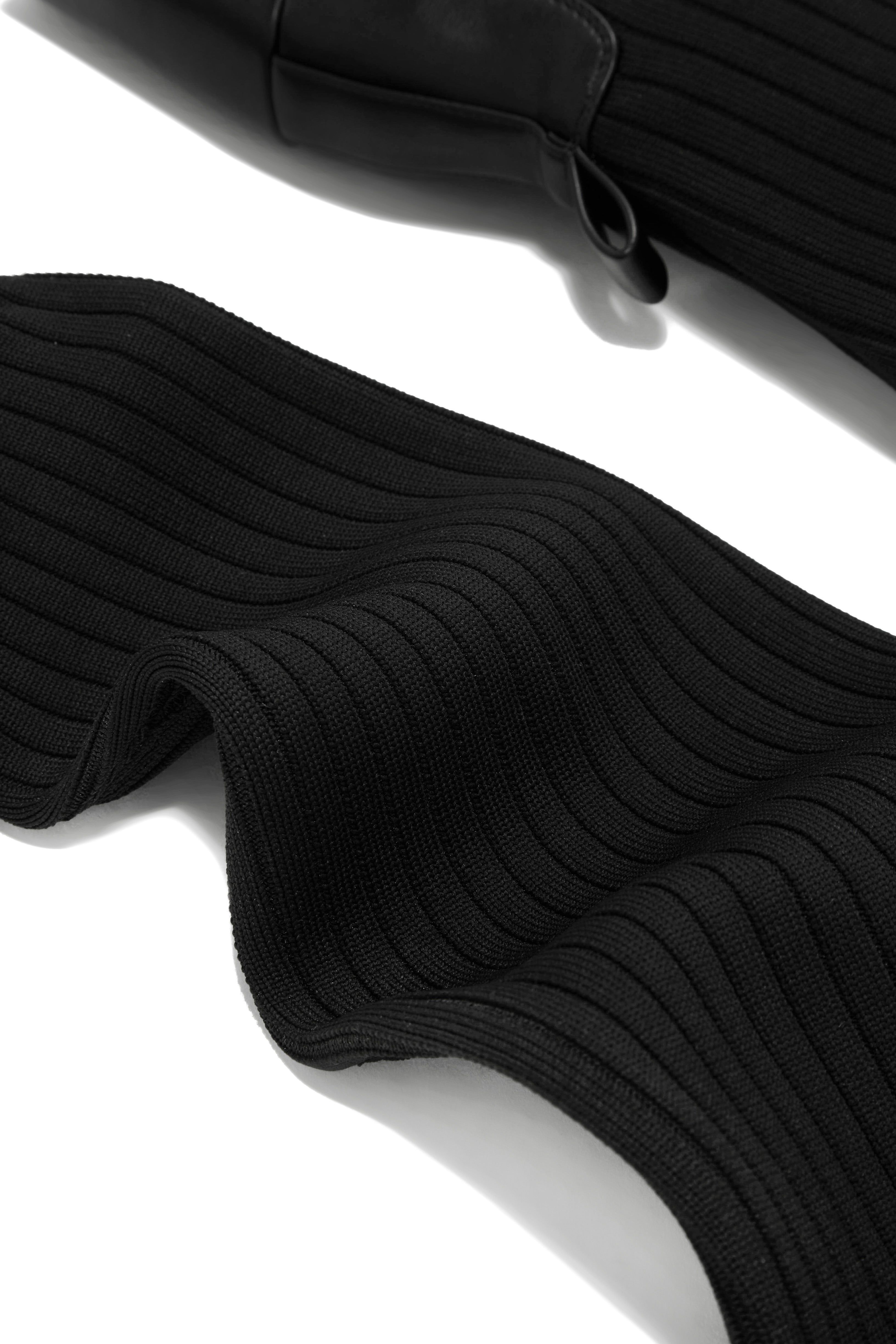 Zoey Over The Knee Platform Boots - Black sold by Miss Lola product image thumbnail 5