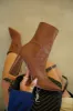 Giselle Block Heel Ankle Boots - Tan sold by Miss Lola