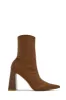 Giselle Block Heel Ankle Boots - Tan sold by Miss Lola