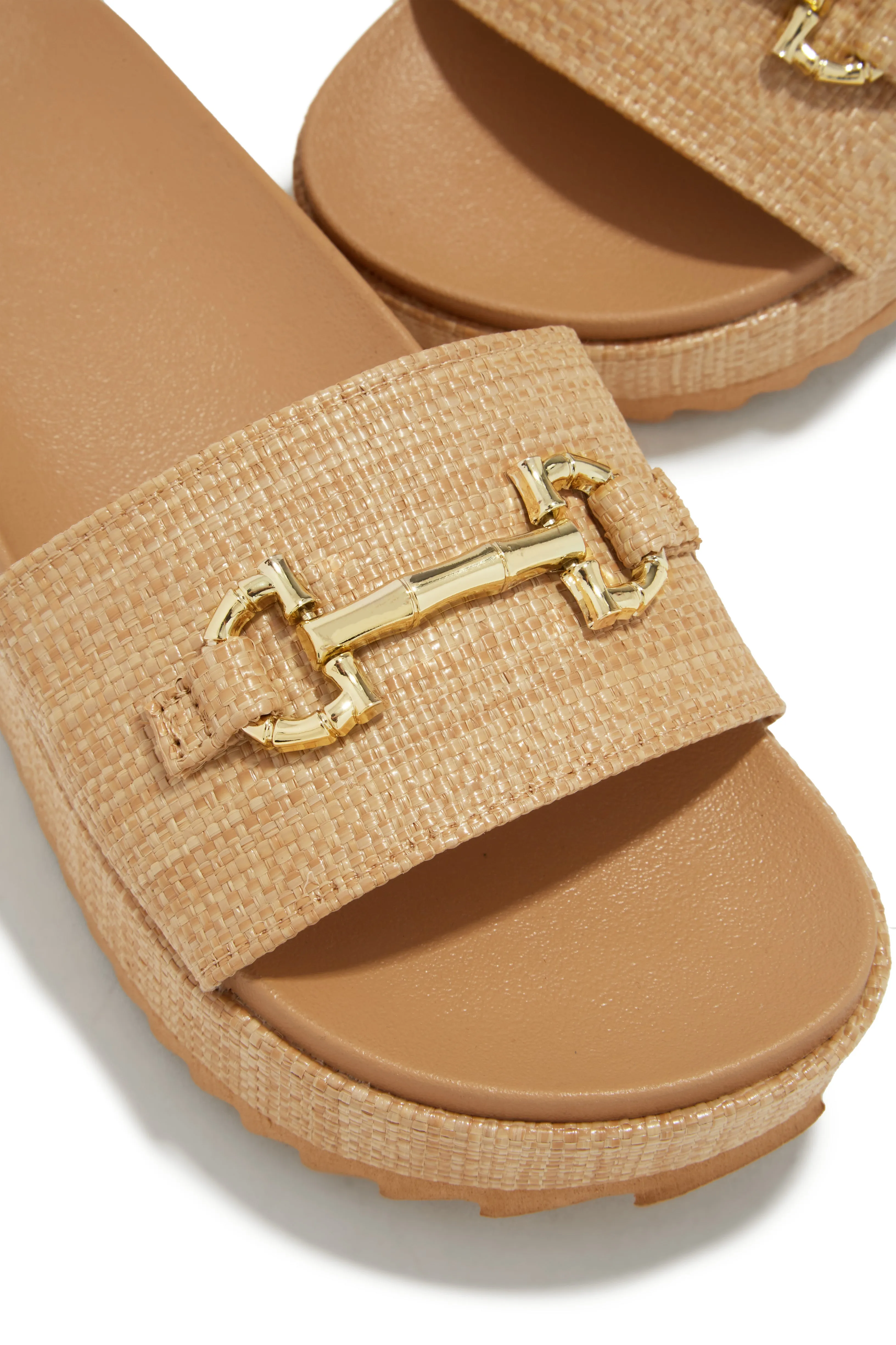 Anyara Platform Slip On Sandals - Natural sold by Miss Lola product image thumbnail 5