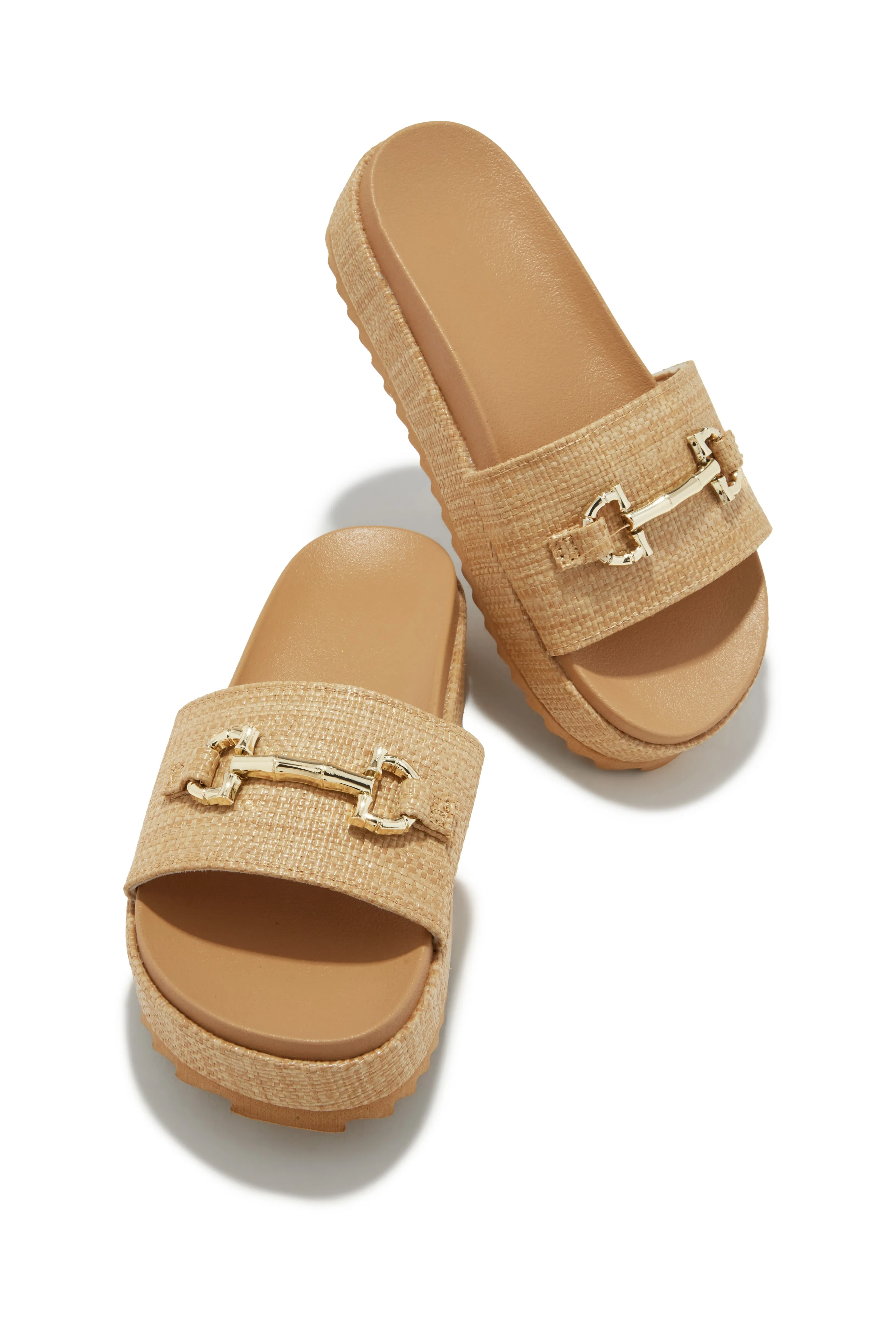 Anyara Platform Slip On Sandals - Natural sold by Miss Lola product image thumbnail 3