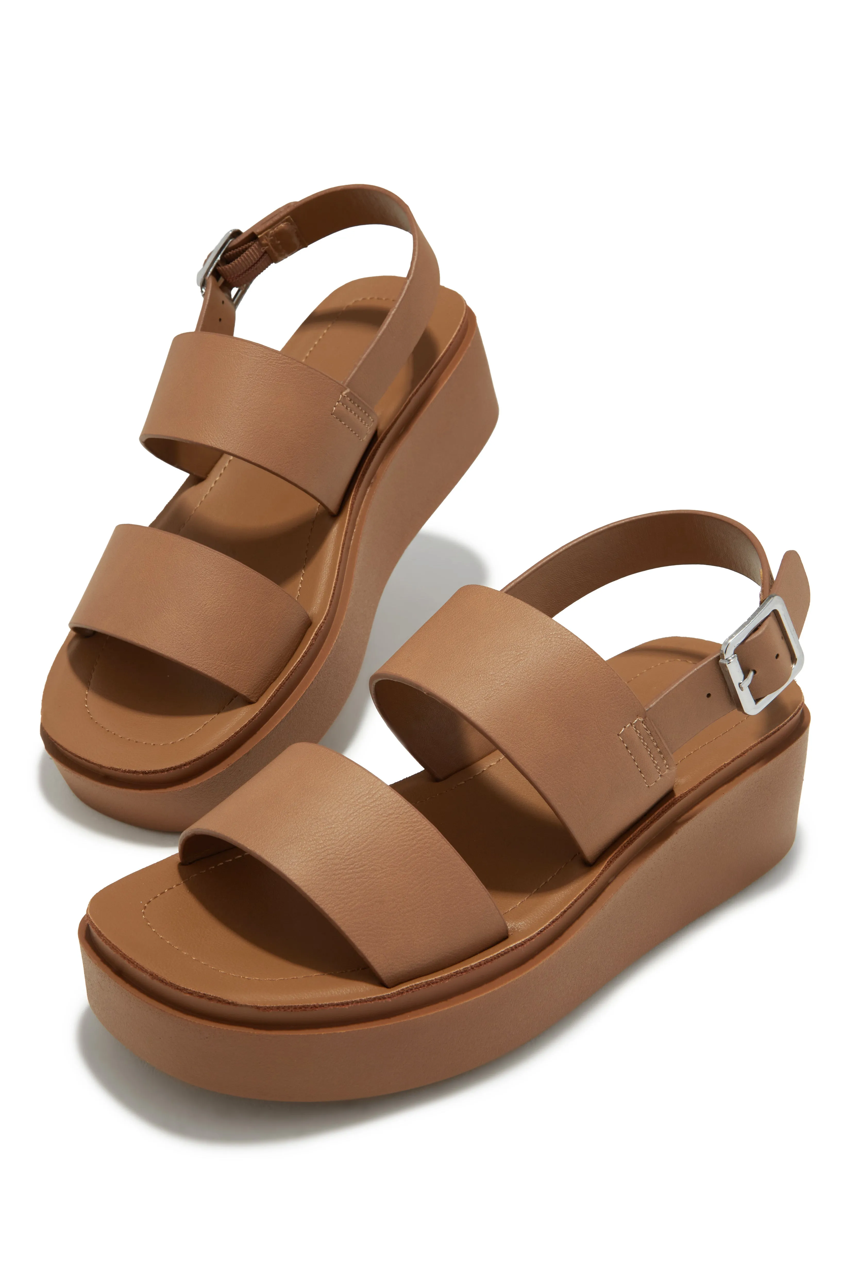 Samina Platform Sandals - Tan sold by Miss Lola product image thumbnail 2
