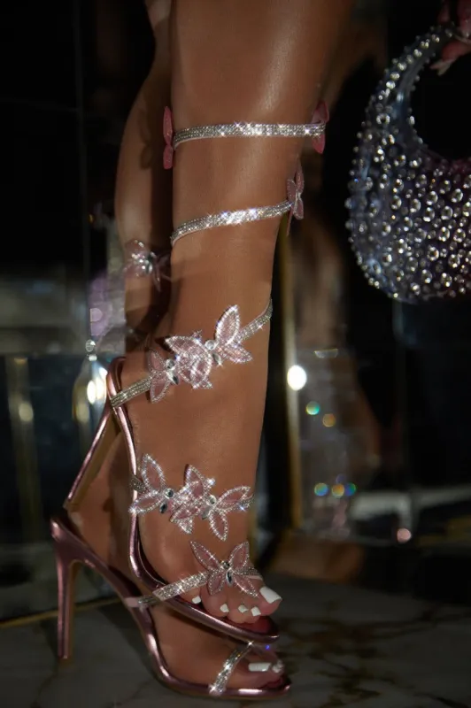 Fantasy Butterfly Heels - Pink sold by Miss Lola