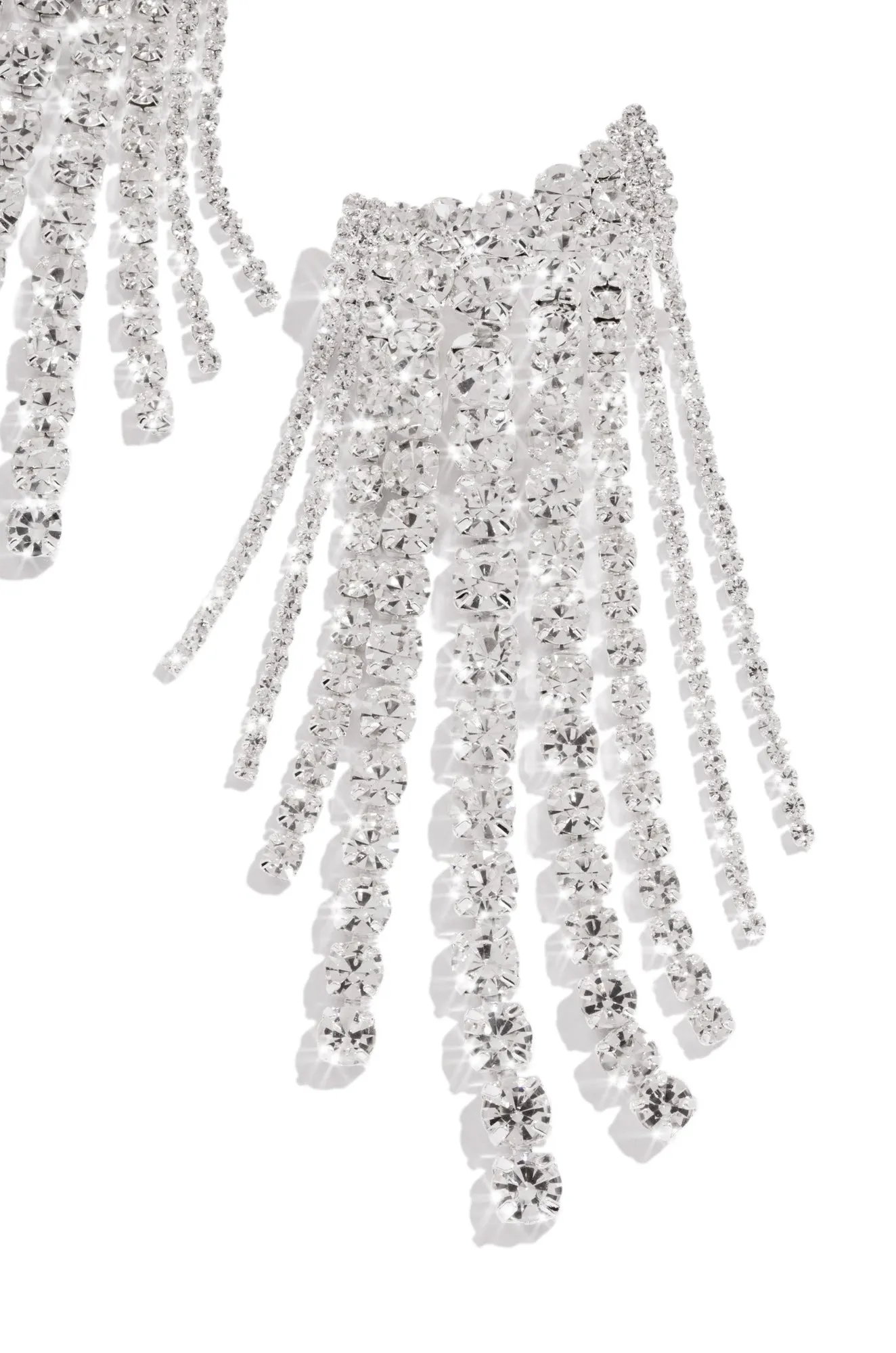 Shine On Me Embellished Dangle Earring - Silver sold by Miss Lola product image thumbnail 4