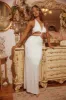 Cocktail Hour Embellished Waist Maxi Dress - White sold by Miss Lola