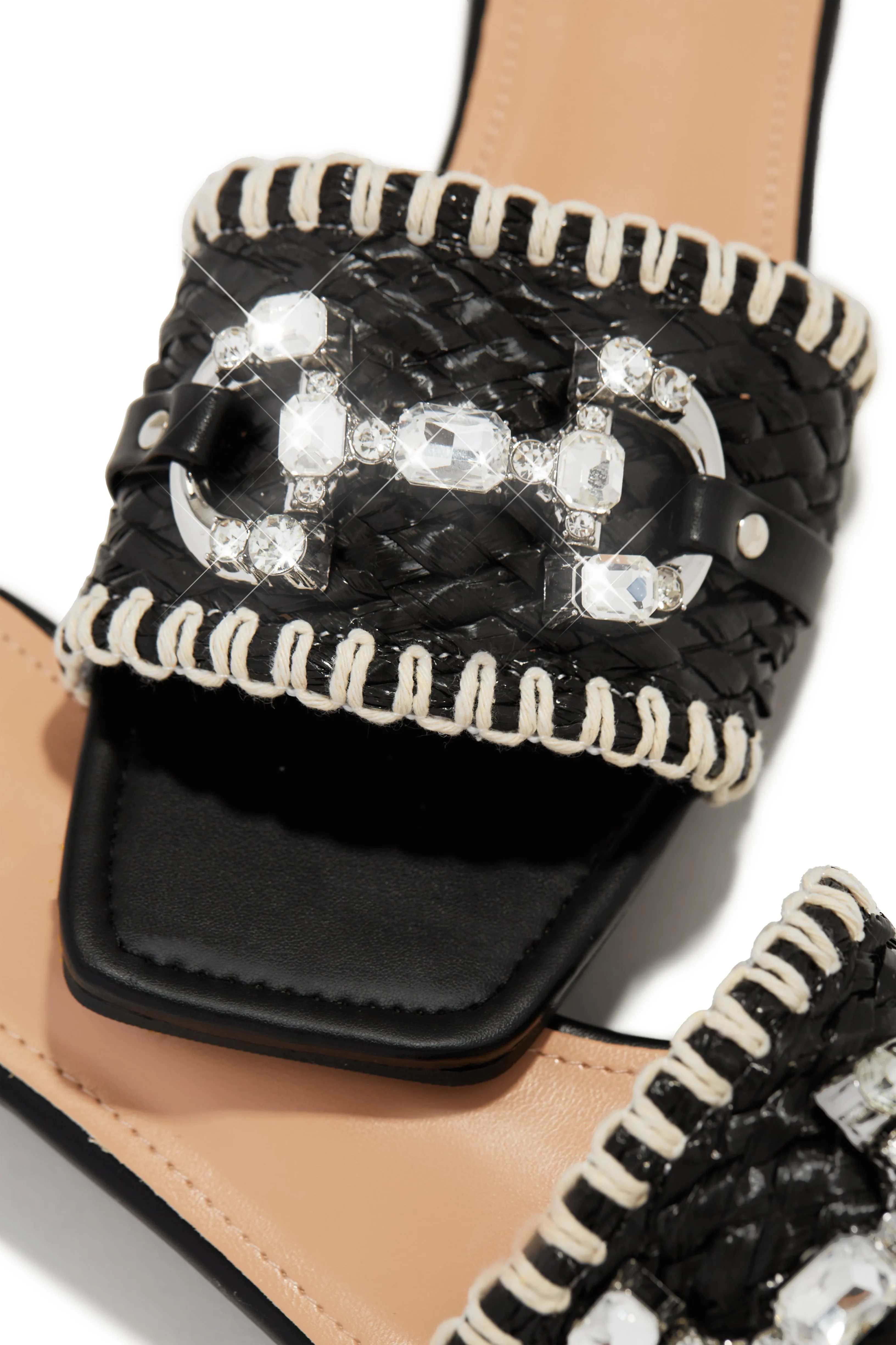 Cabo Vacay Embellished Slip On Sandals - Black sold by Miss Lola product image thumbnail 5