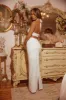 Cocktail Hour Embellished Waist Maxi Dress - White sold by Miss Lola