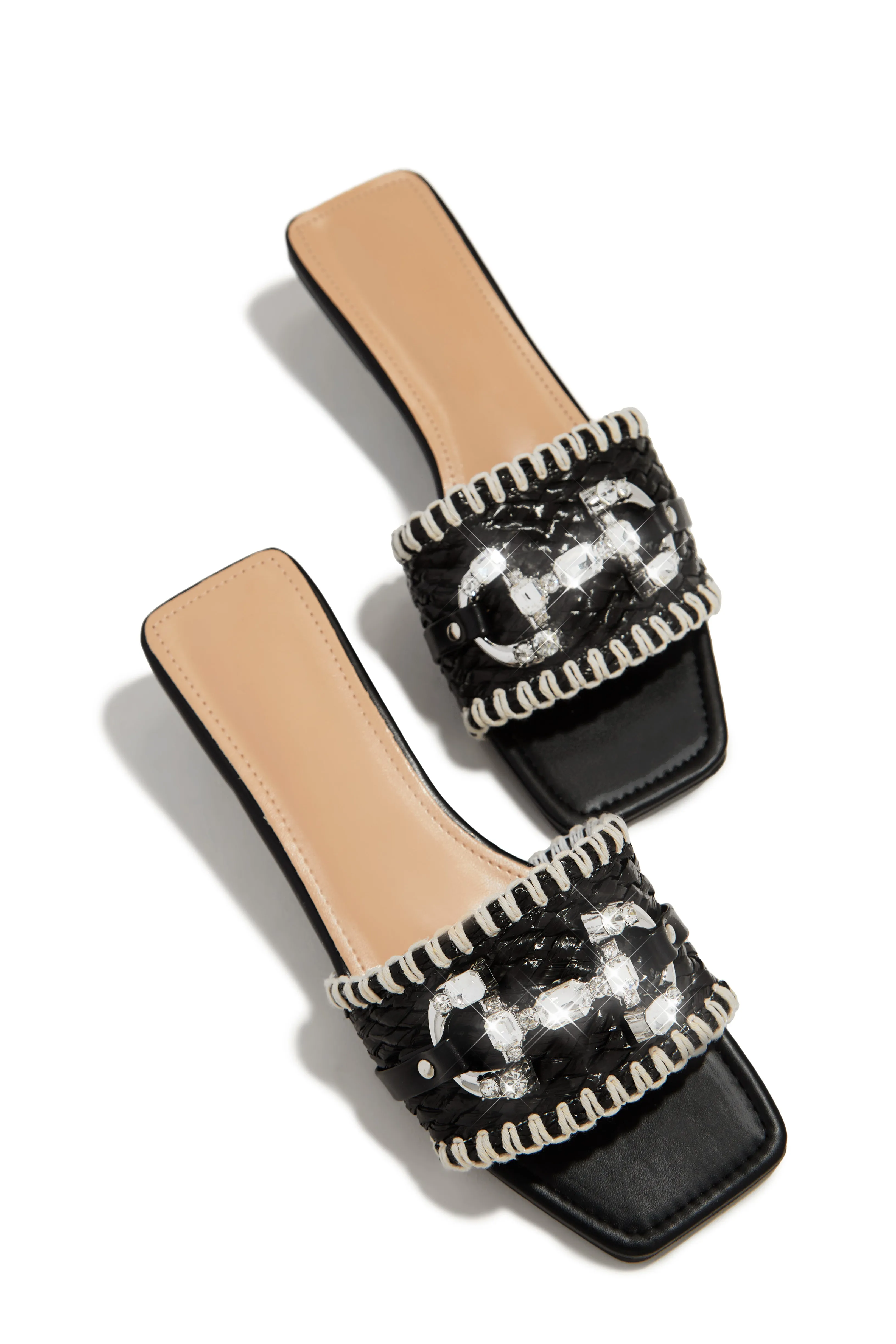 Cabo Vacay Embellished Slip On Sandals - Black sold by Miss Lola product image thumbnail 4