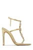 Main Character Embellished Single Sole High Heels - Gold sold by Miss Lola