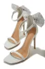 Passenger Princess Coquette Embellished Bow Heels - Silver sold by Miss Lola