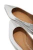 Francese Pointed Toe Flats - Silver sold by Miss Lola