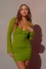 Alezia Long Sleeve Mini Dress - Green sold by Miss Lola