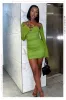 Alezia Long Sleeve Mini Dress - Green sold by Miss Lola