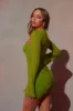 Alezia Long Sleeve Mini Dress - Green sold by Miss Lola