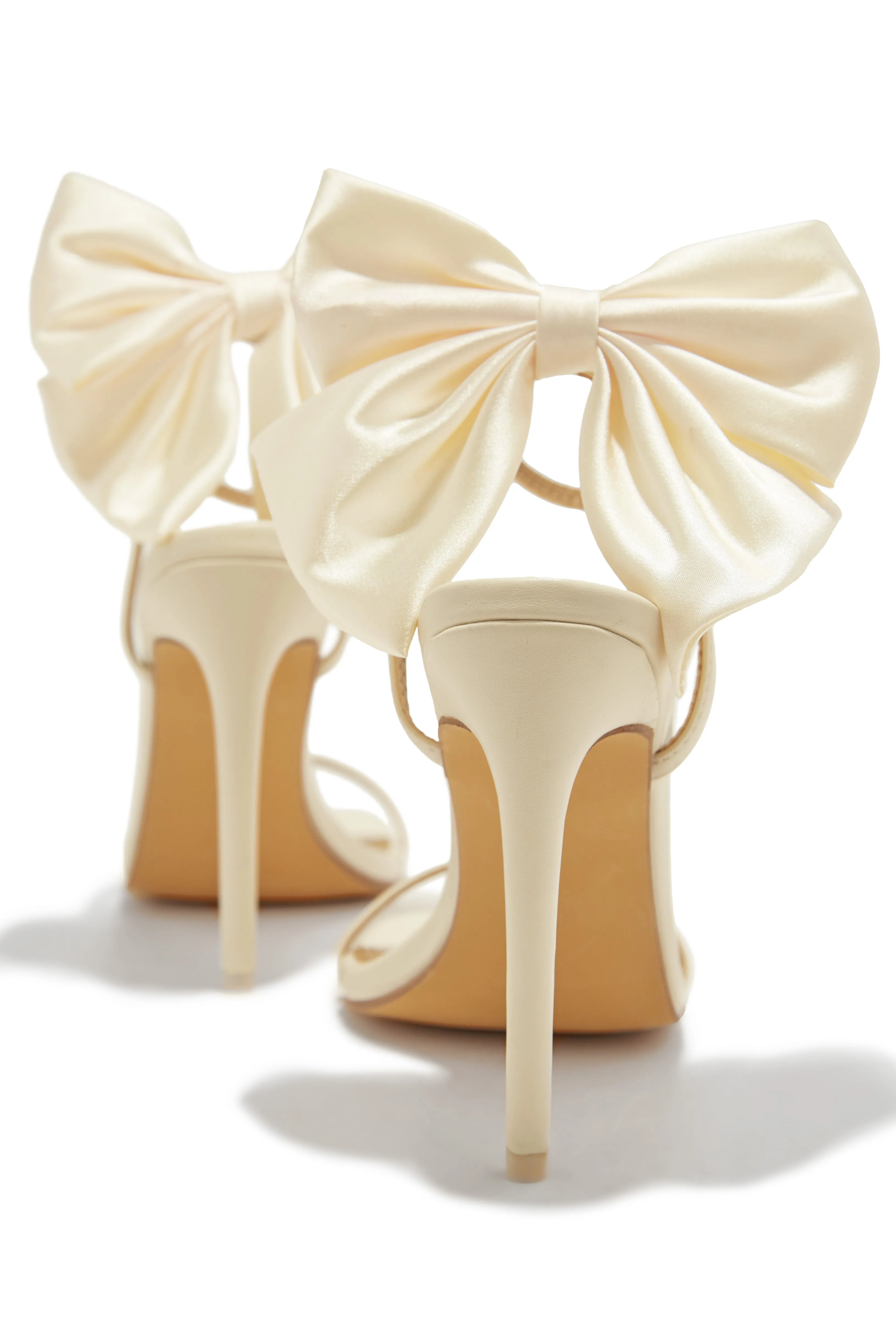 Pauline High Heels with Bow Detailing - Cream sold by Miss Lola product image thumbnail 4