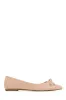 Alania Bow Embellished Pointed Toe Flats - Nude sold by Miss Lola