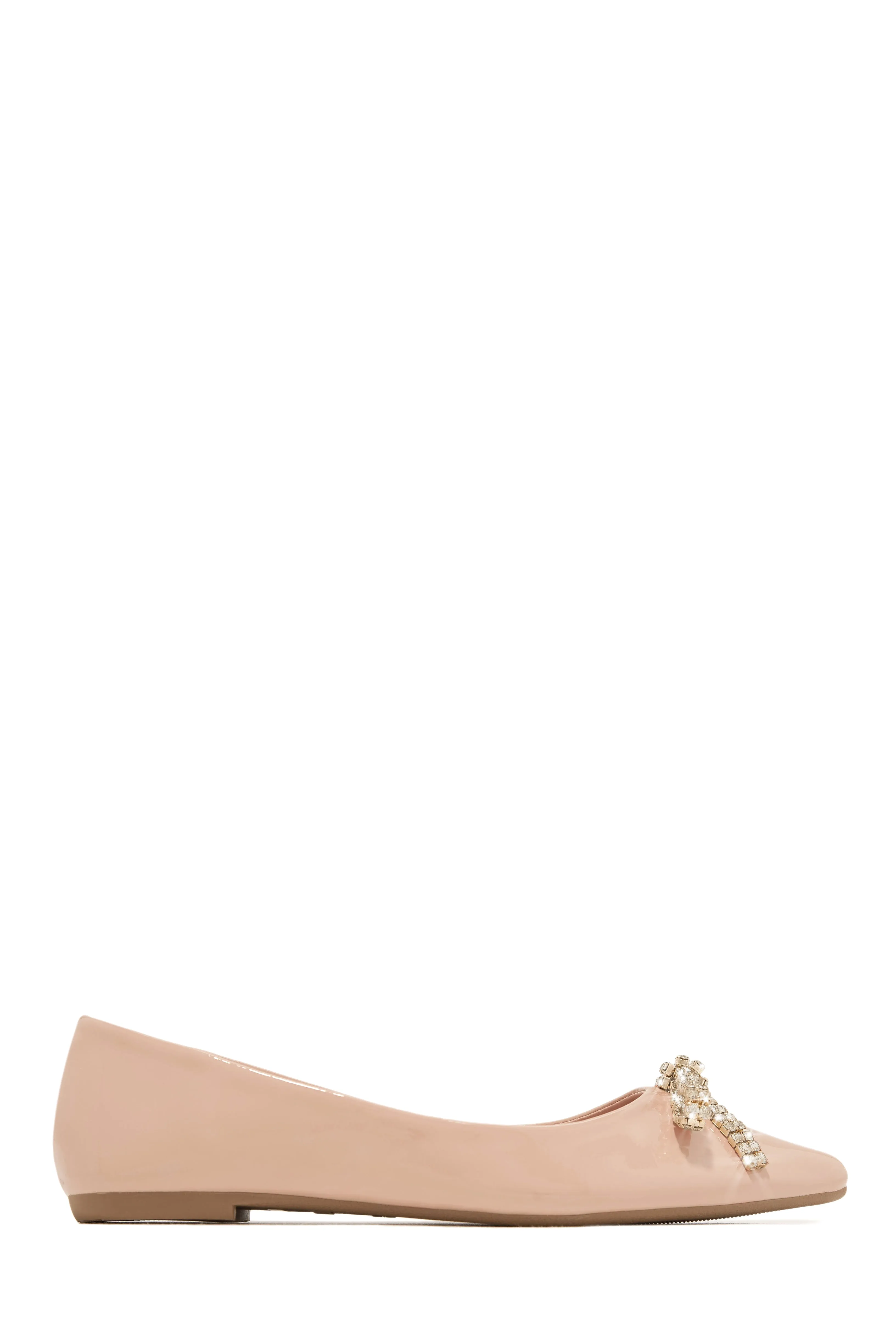 Alania Bow Embellished Pointed Toe Flats - Nude sold by Miss Lola product image thumbnail 5