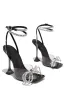 Amaria Embellished Bow Strap High Heels - Black sold by Miss Lola