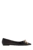 Alania Bow Embellished Pointed Toe Flats - Nude sold by Miss Lola
