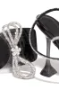 Amaria Embellished Bow Strap High Heels - Black sold by Miss Lola