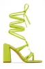 Stepping Out Lace Up Block Heels - Black sold by Miss Lola