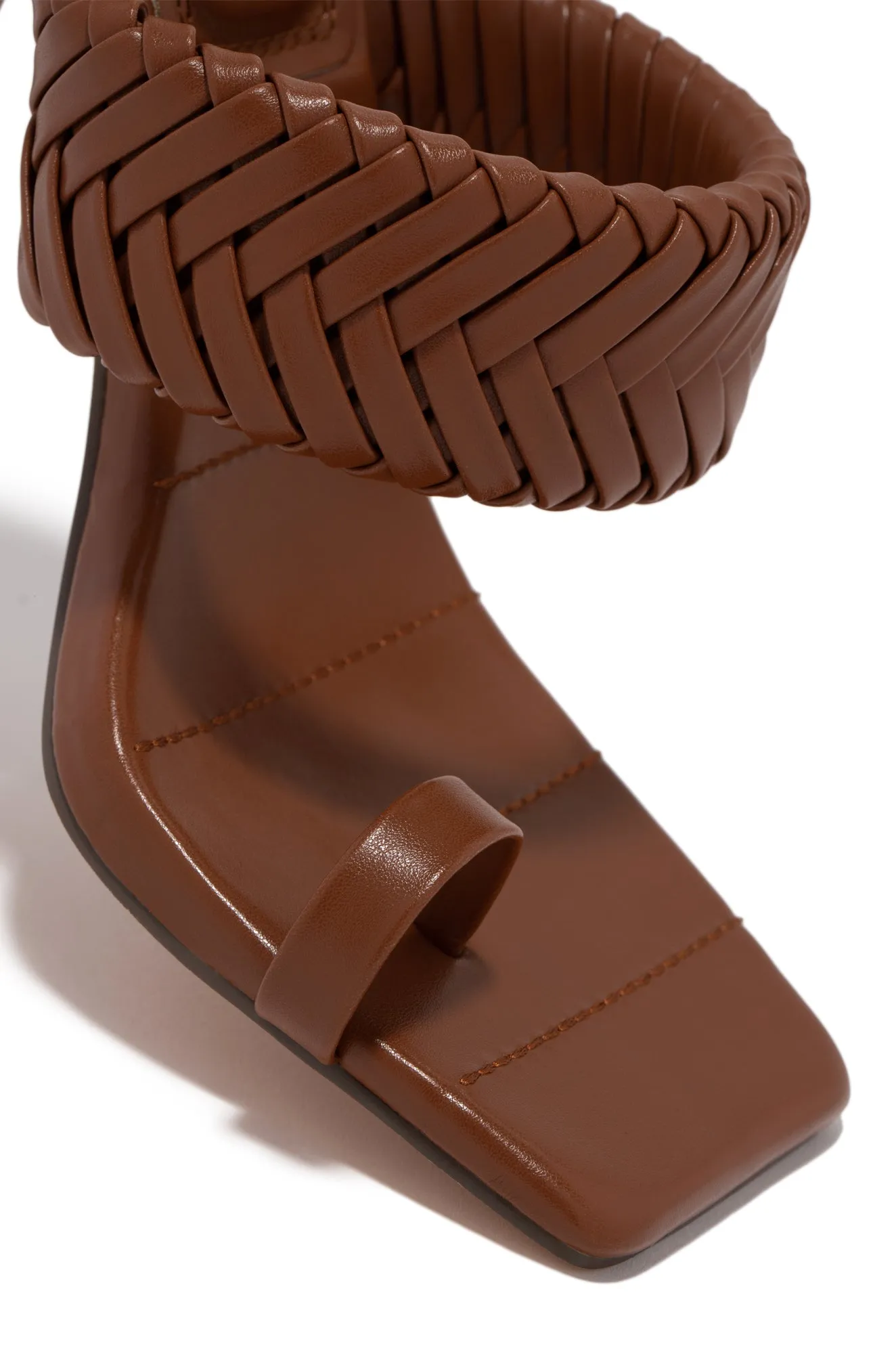 Briel High Heel Mules - Tan sold by Miss Lola product image thumbnail 4