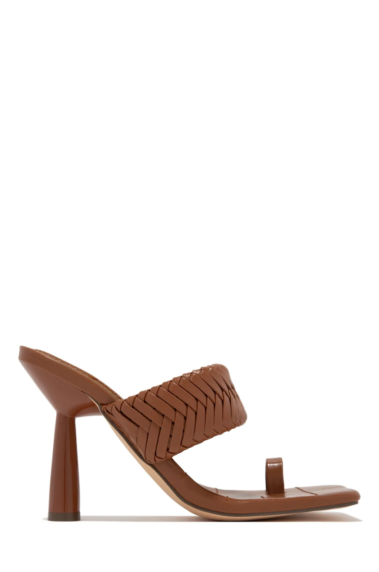 Briel High Heel Mules - Tan sold by Miss Lola product image thumbnail 2