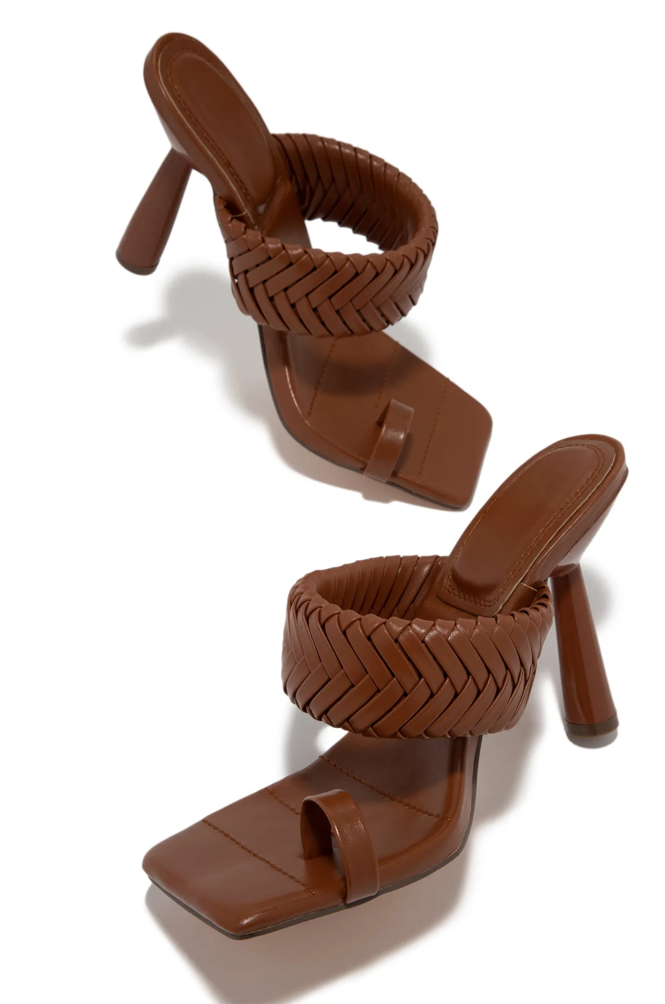 Briel High Heel Mules - Tan sold by Miss Lola product image thumbnail 3
