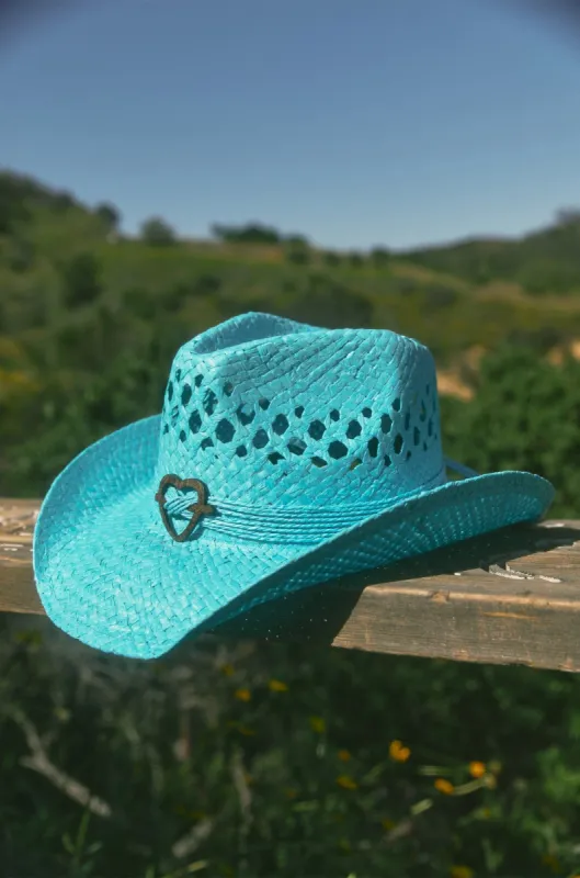 Kacey Western Hat - Blue sold by Miss Lola