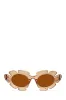 Weekend Flirt Unique Standout Frame Sunglasses - Tan sold by Miss Lola