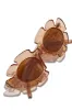 Weekend Flirt Unique Standout Frame Sunglasses - Tan sold by Miss Lola