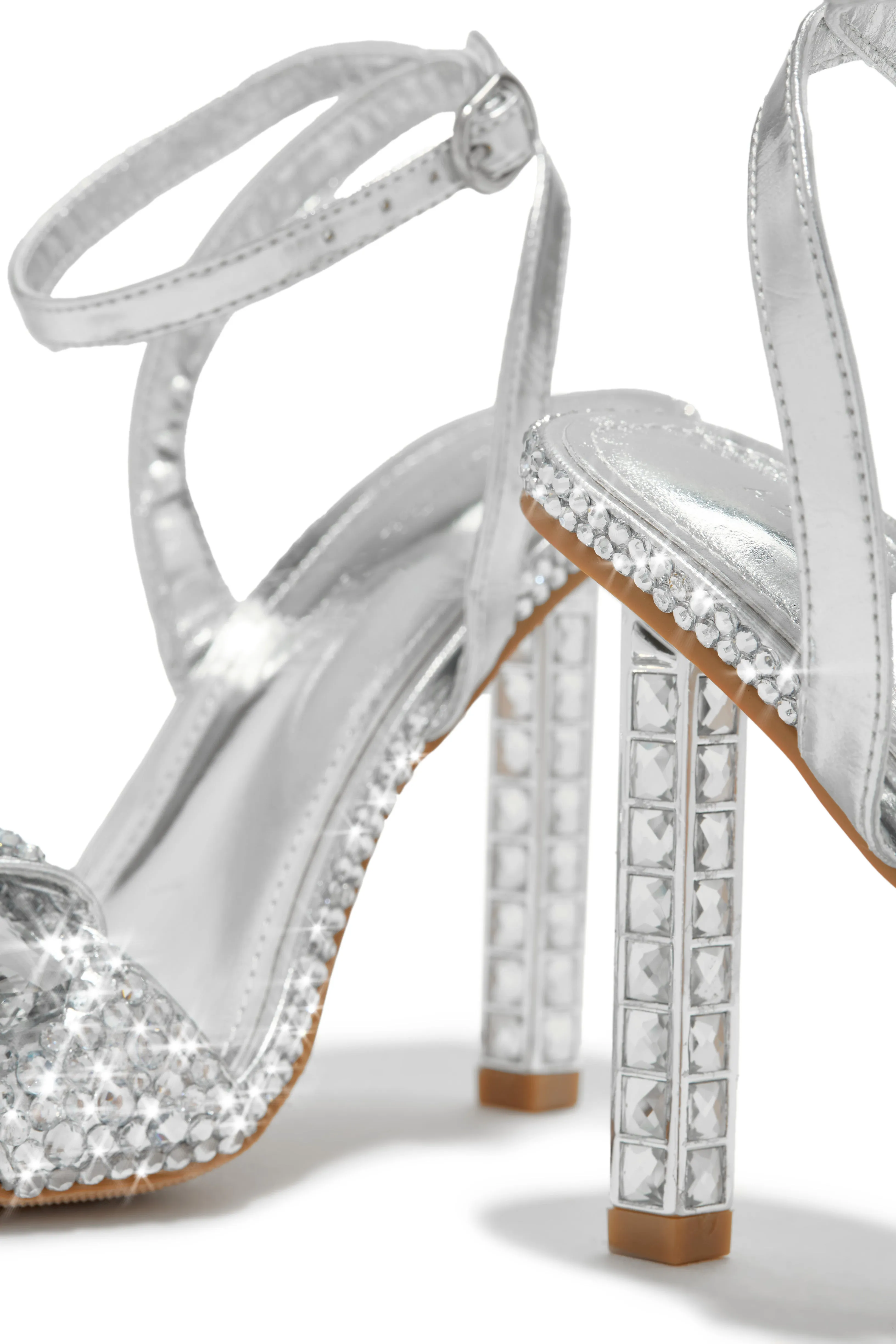 Reign Embellished Single Sole Heels - Silver sold by Miss Lola product image thumbnail 5