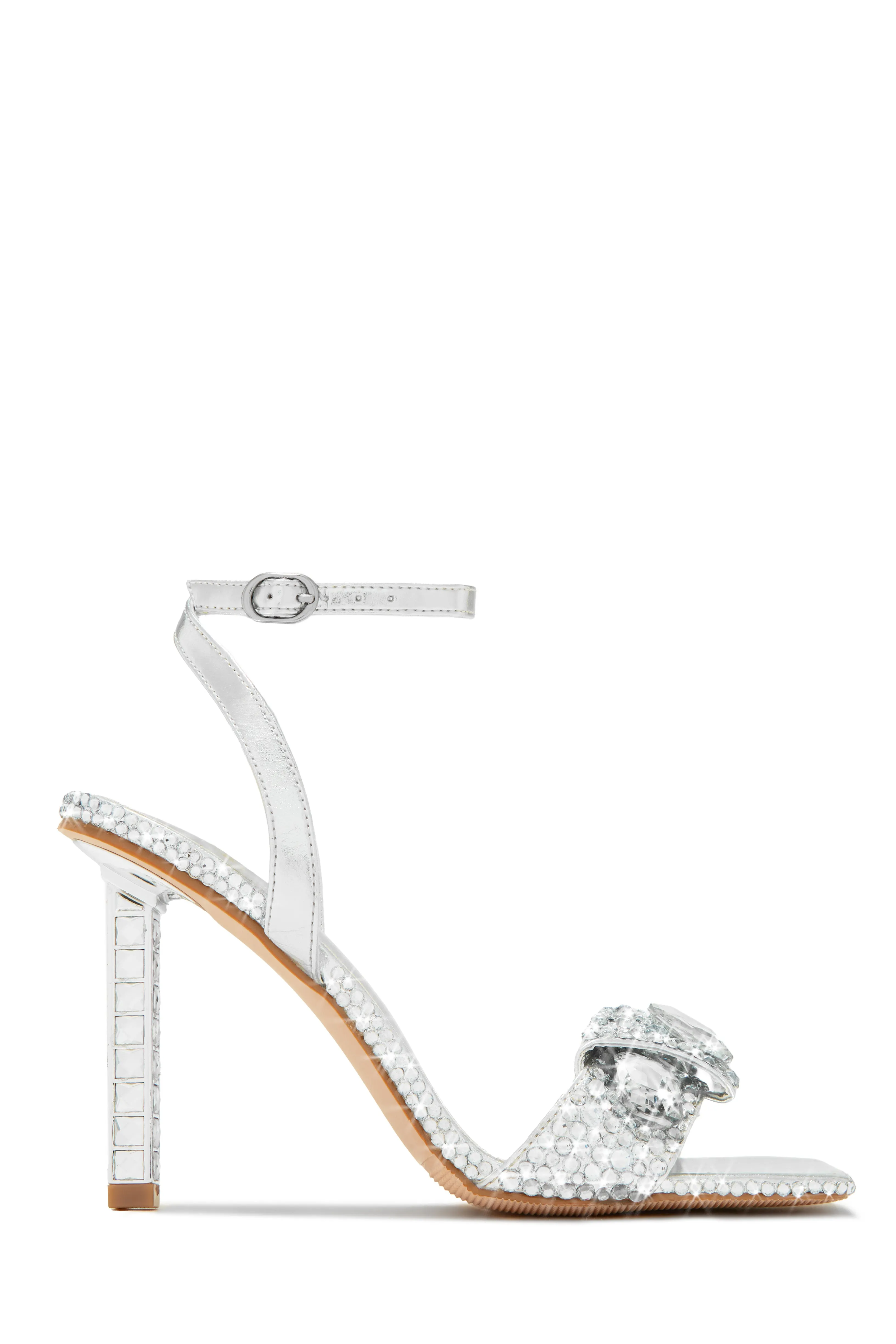 Reign Embellished Single Sole Heels - Silver sold by Miss Lola product image thumbnail 3