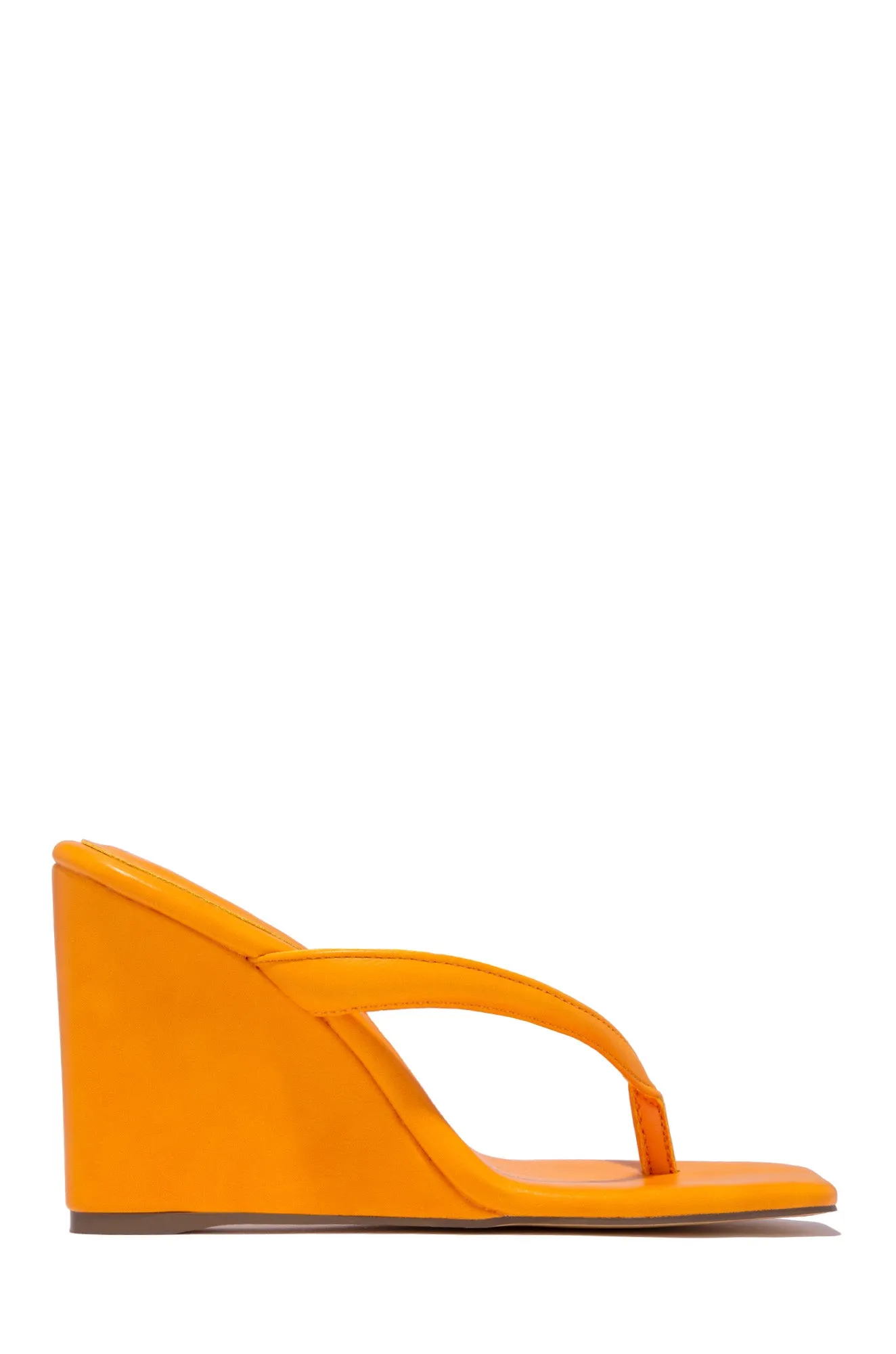Alena Wedge Heel Mules - Orange sold by Miss Lola product image thumbnail 5