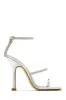 Sunsets & Wine Embellished High Heels - Silver sold by Miss Lola