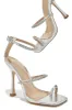Sunsets & Wine Embellished High Heels - Silver sold by Miss Lola