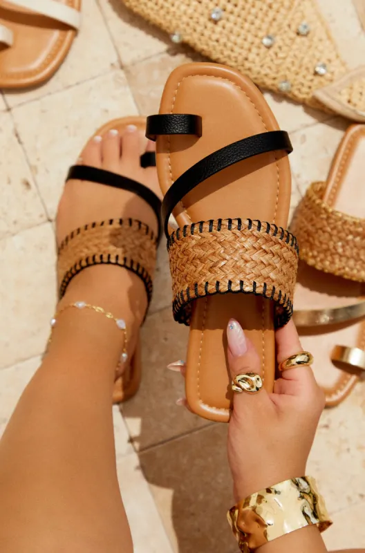 Vacay Approved Slip On Sandals - Black sold by Miss Lola