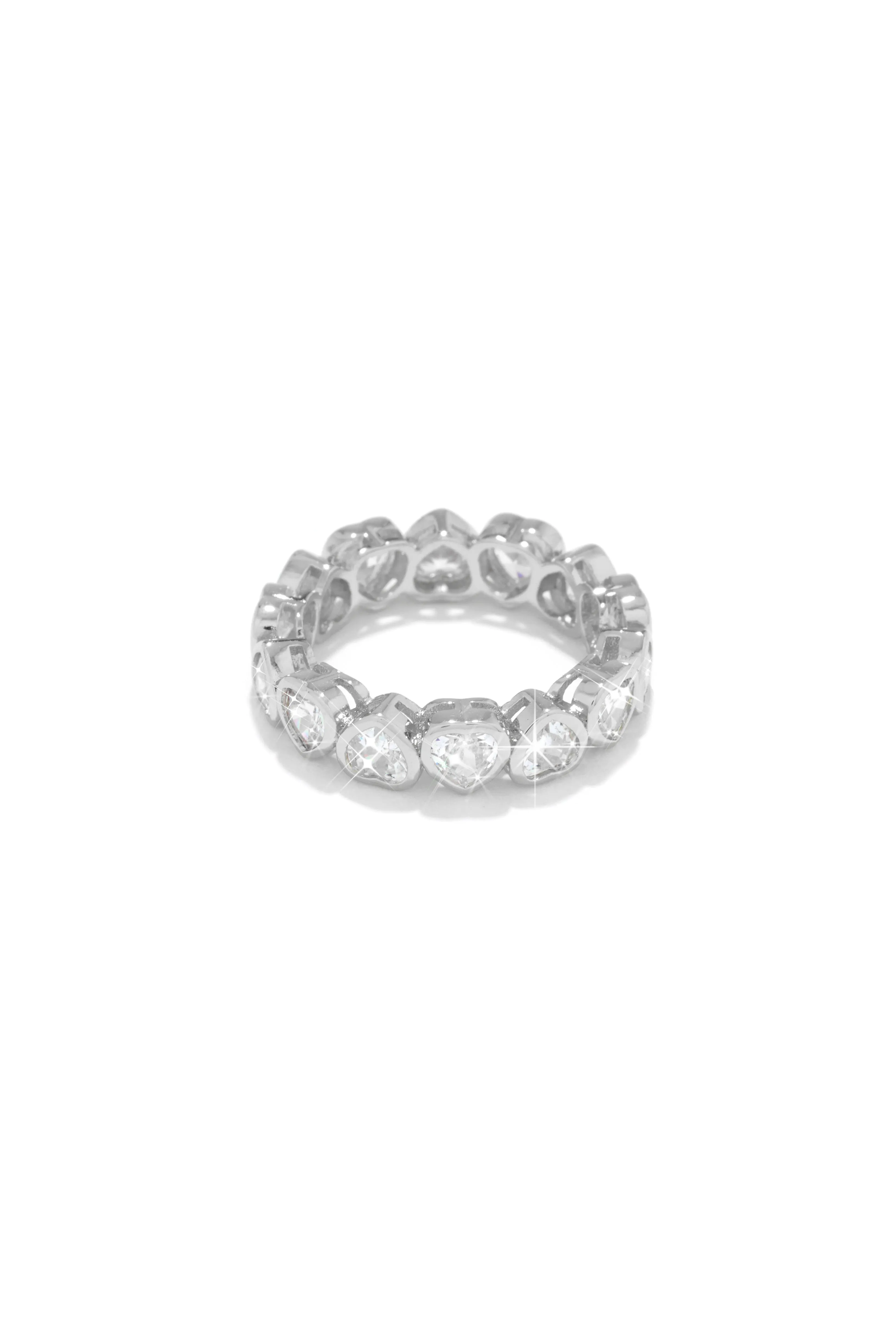 Sweet Love Heart Embellished Ring - Silver sold by Miss Lola product image thumbnail 2