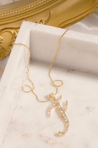 F Necklace - Gold sold by Miss Lola