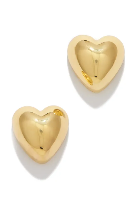 Endless Love Heart Shape Earring - Gold sold by Miss Lola