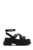 Catira Chunky Platform Sandals - Black sold by Miss Lola