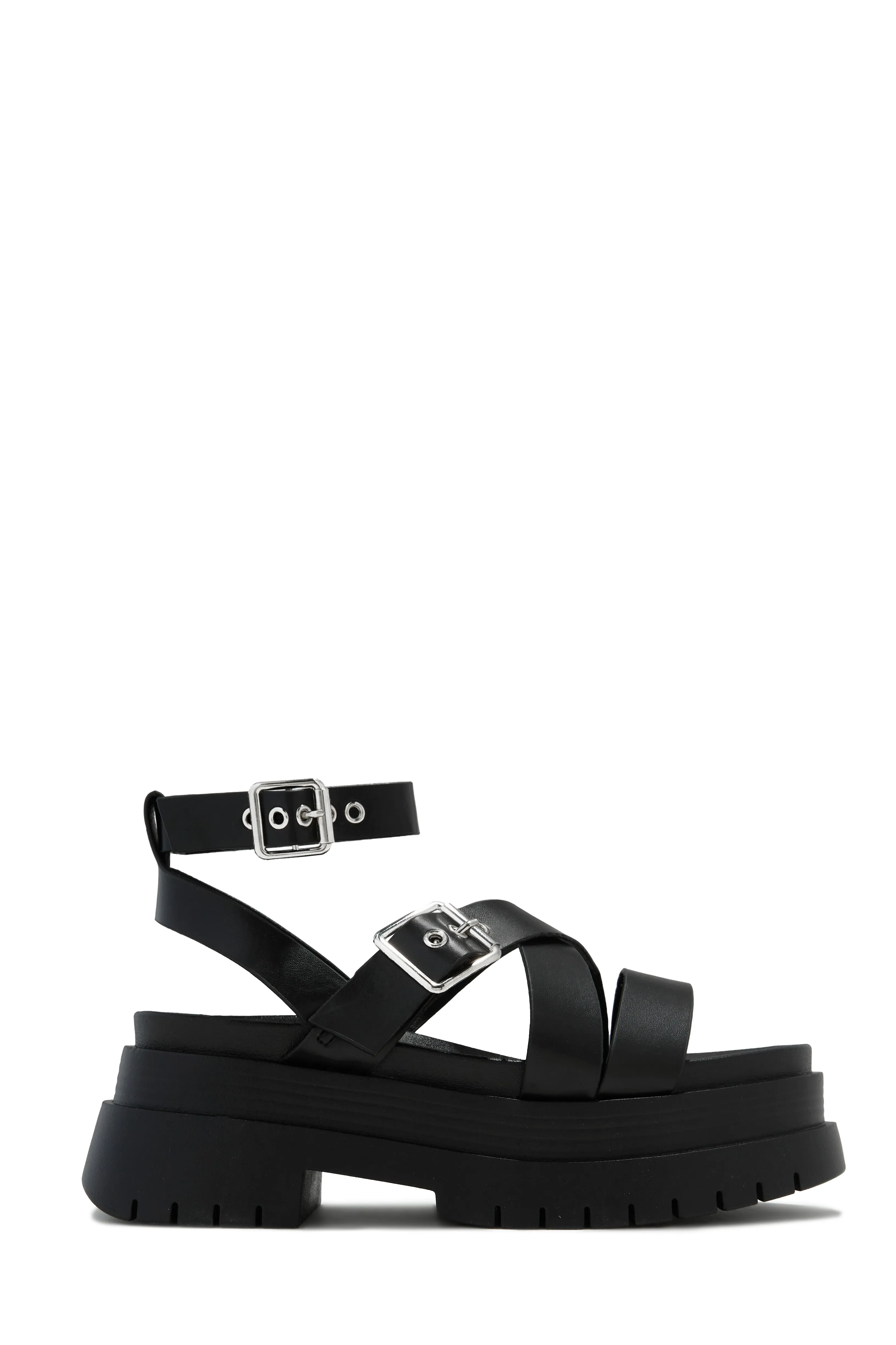 Catira Chunky Platform Sandals - Black sold by Miss Lola product image thumbnail 4
