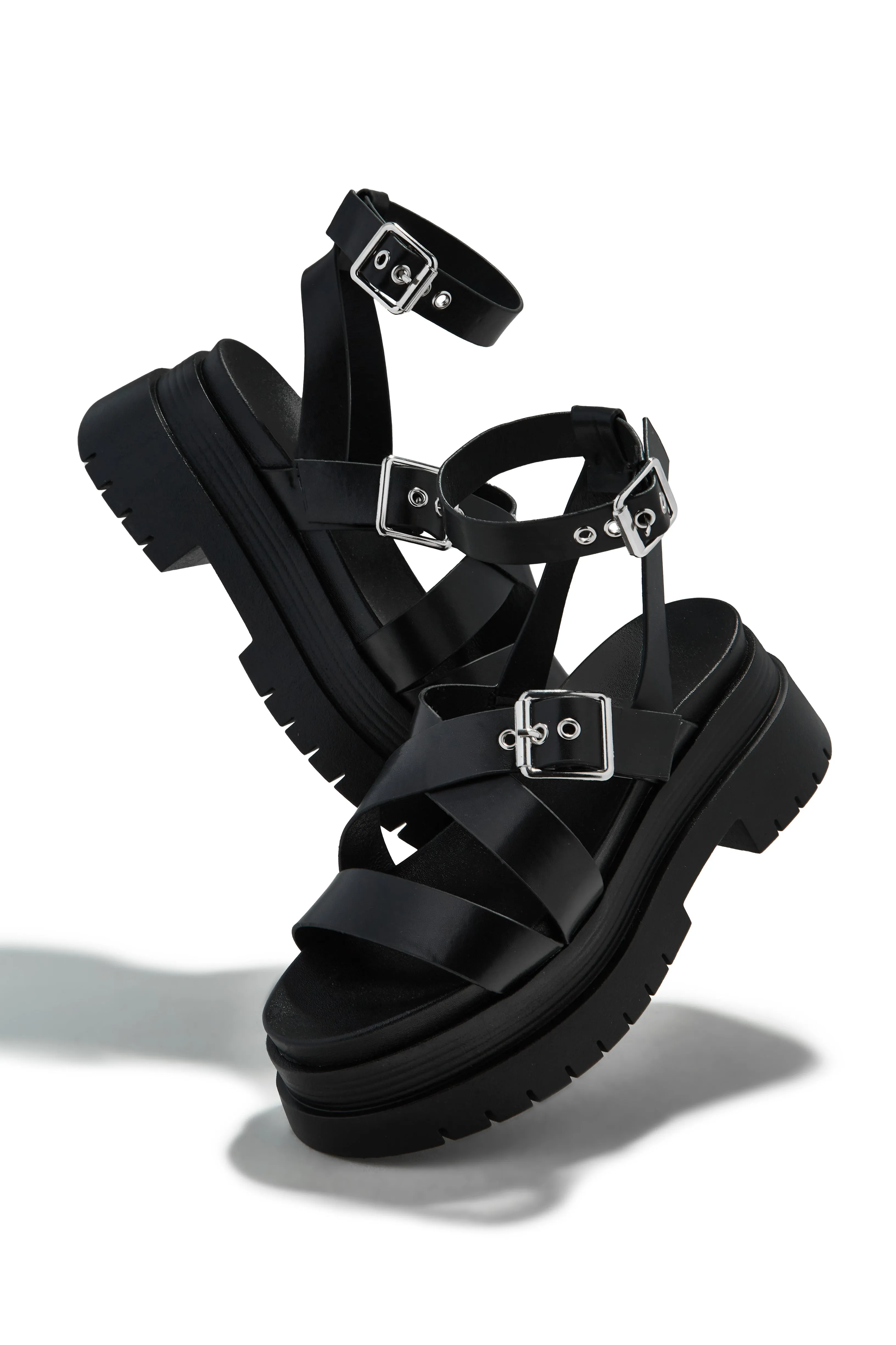 Catira Chunky Platform Sandals - Black sold by Miss Lola product image thumbnail 2