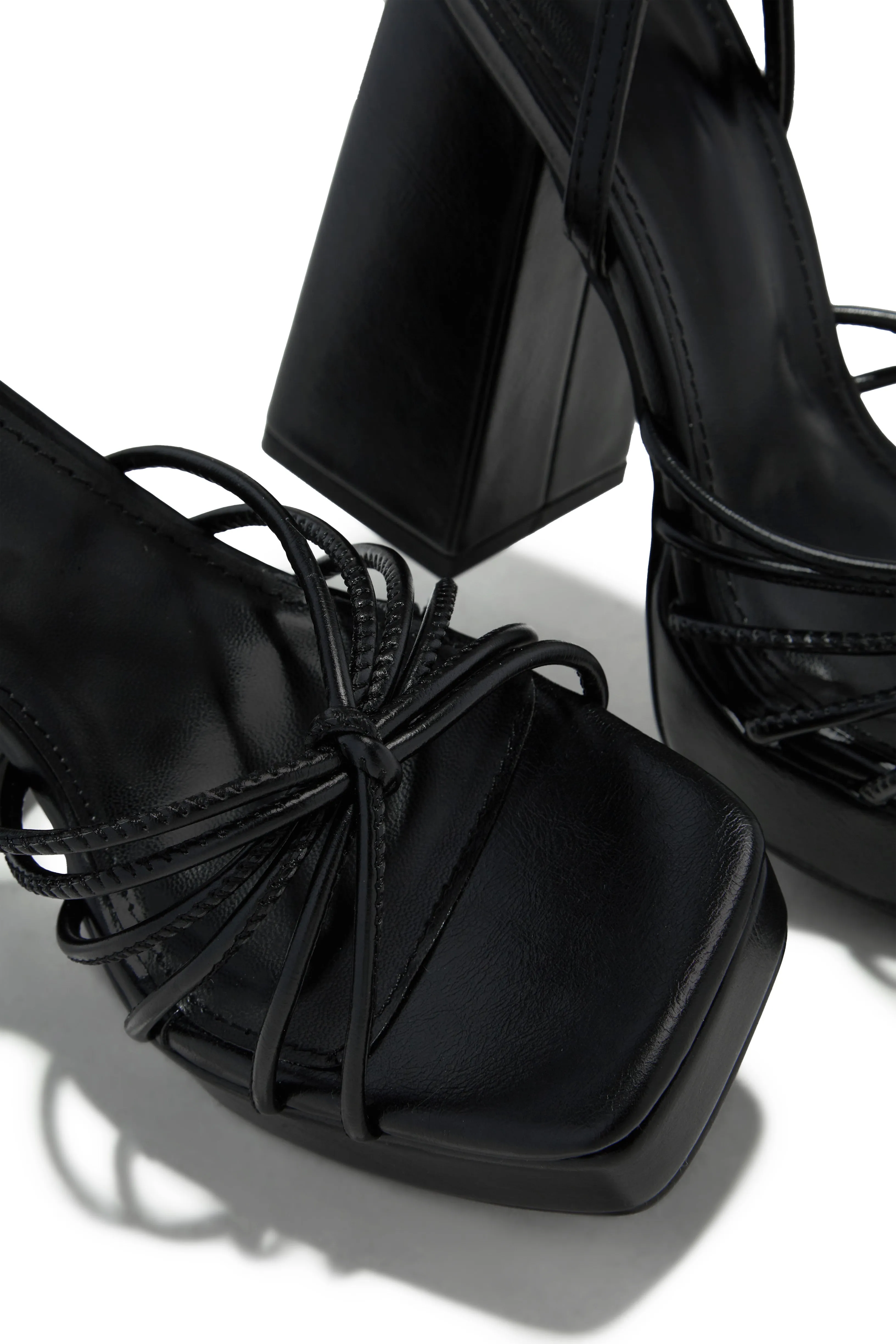 Lelia Platform Block Heels - Black sold by Miss Lola product image thumbnail 3